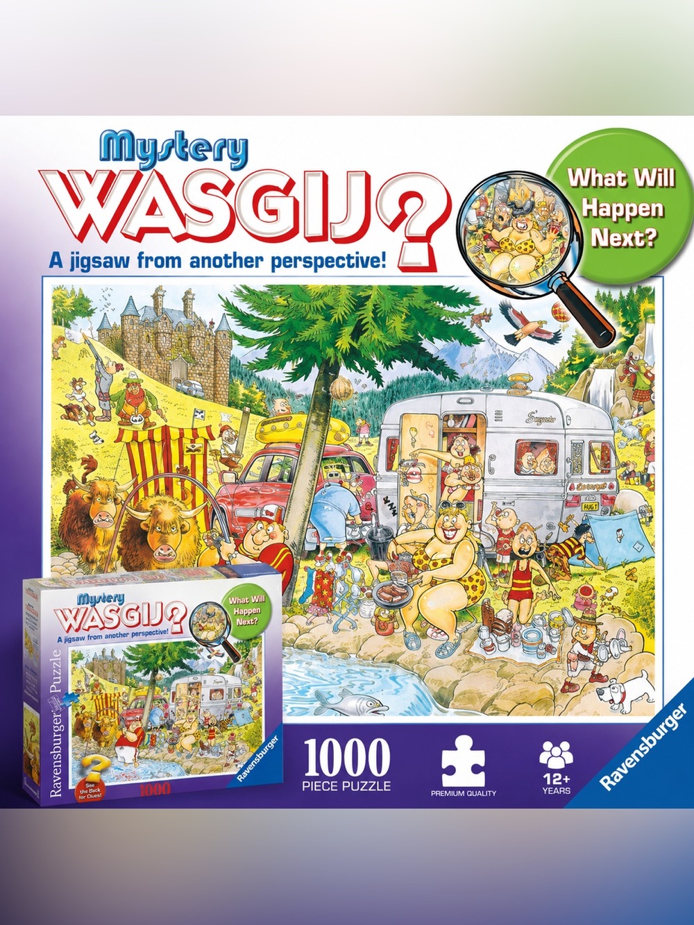 Ravensburger WASGIJ? Mystery Puzzle #15 Camping Commotion 1000 Pieces